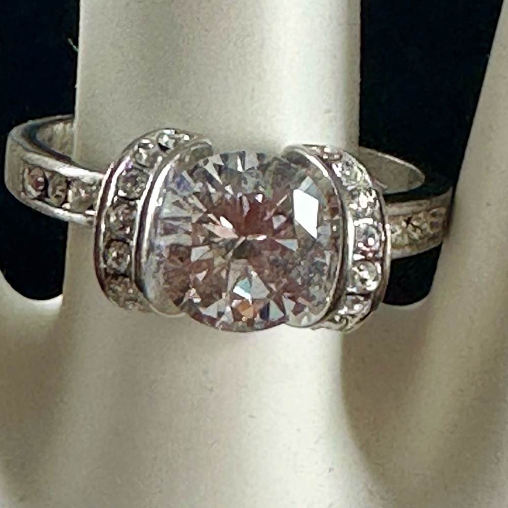 Premier Designs 2CT CZ Silver Ring, Brand New!! - Picture 2 of 5